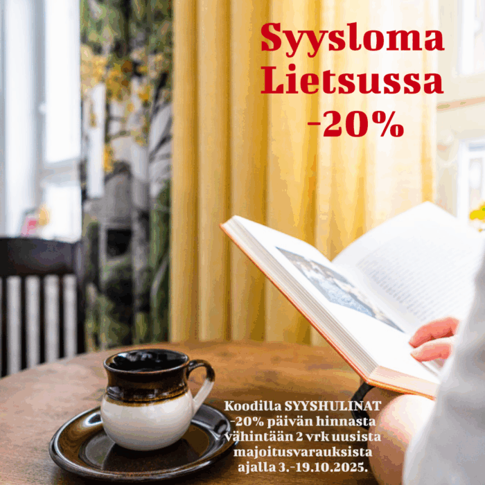 Syysloman alennushinta Hotelli Lietsussa Joensuussa